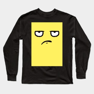 angry monster rolled his eyes. yellow t shirt. masks Long Sleeve T-Shirt